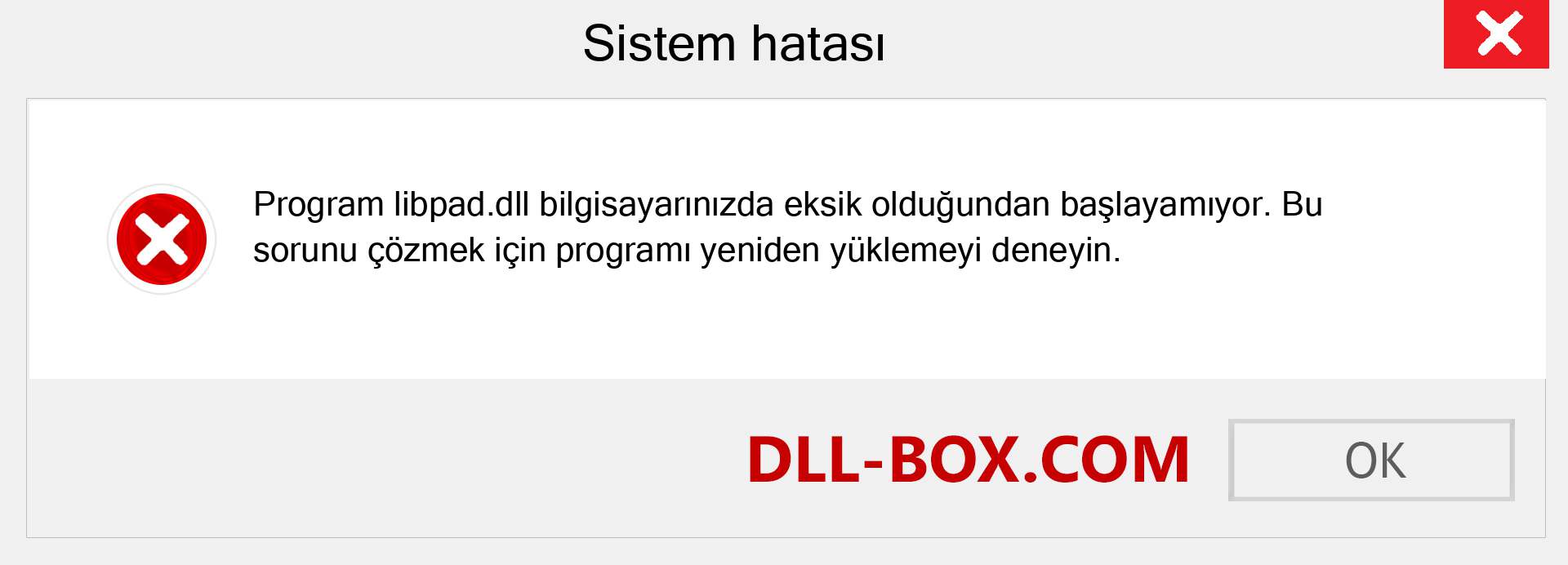 libpad.dll dosyası eksik mi? Windows 7, 8, 10 için İndirin - Windows'ta libpad dll Eksik Hatasını Düzeltin, fotoğraflar, resimler